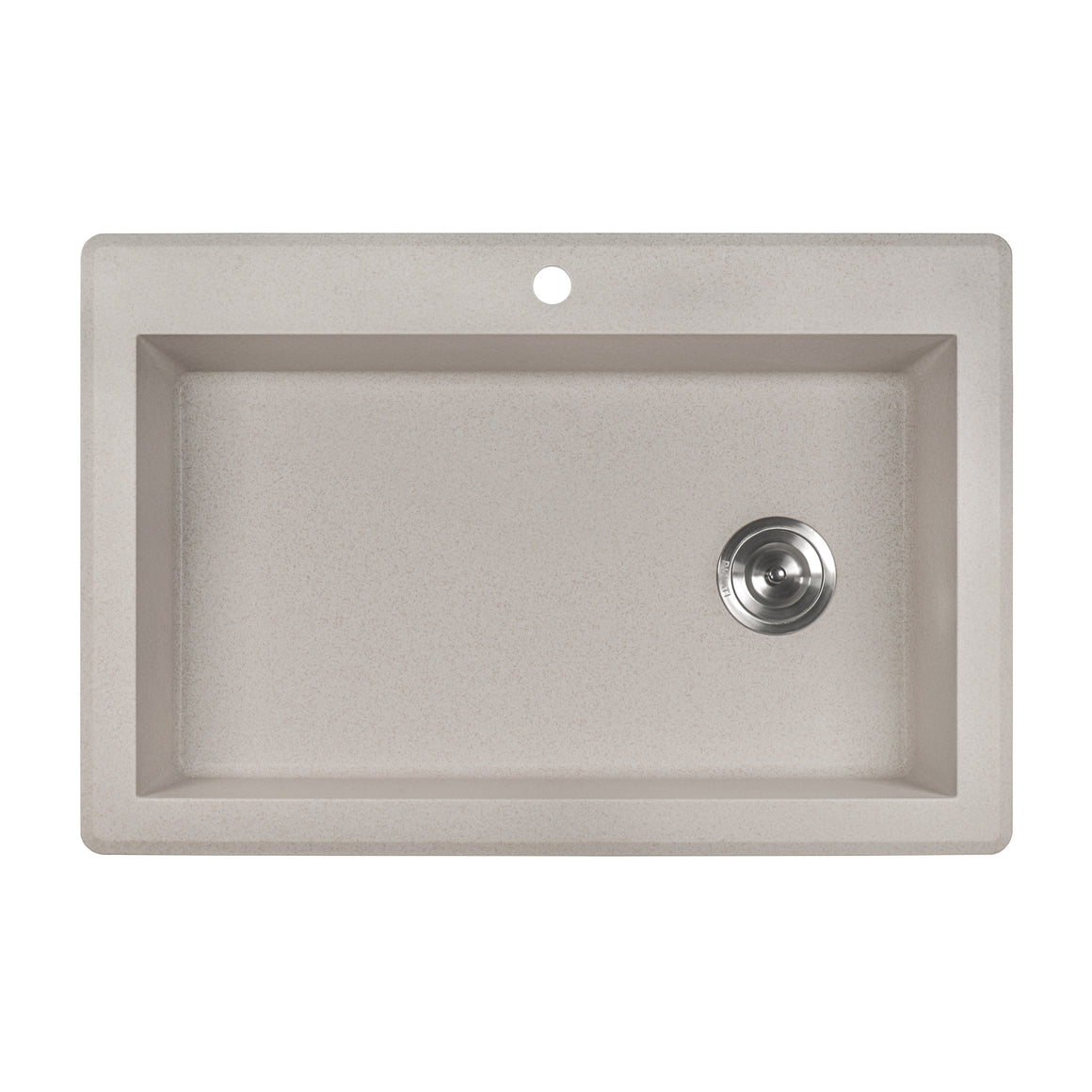Ruvati 33 x 22 inch epiGranite Dual-Mount Granite Composite Single Bowl Kitchen Sink - Caribbean Sand - RVG1033CS
