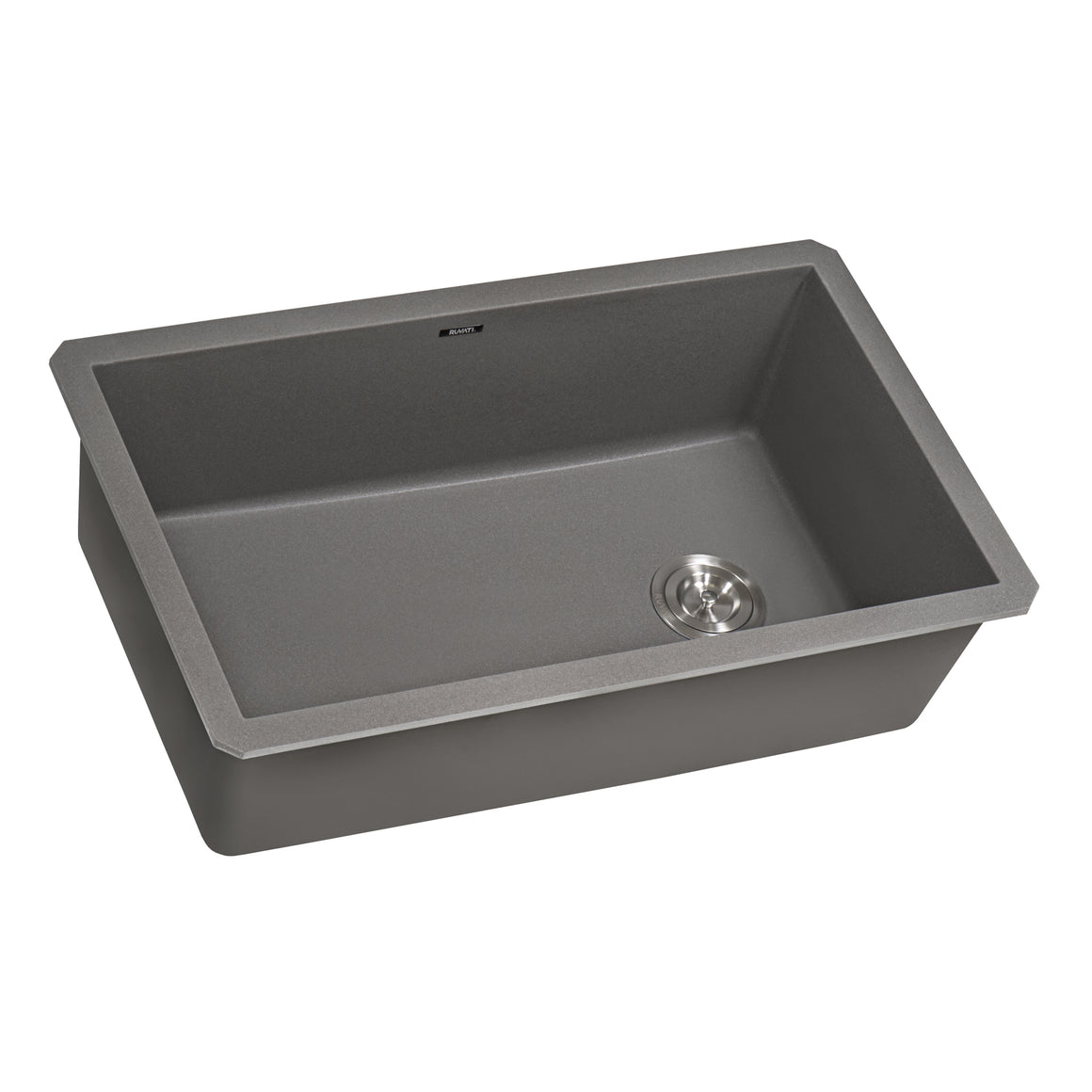 Ruvati 31 x 19 inch epiGranite Undermount Granite Composite Single Bowl Kitchen Sink - Urban Gray - RVG2033GR