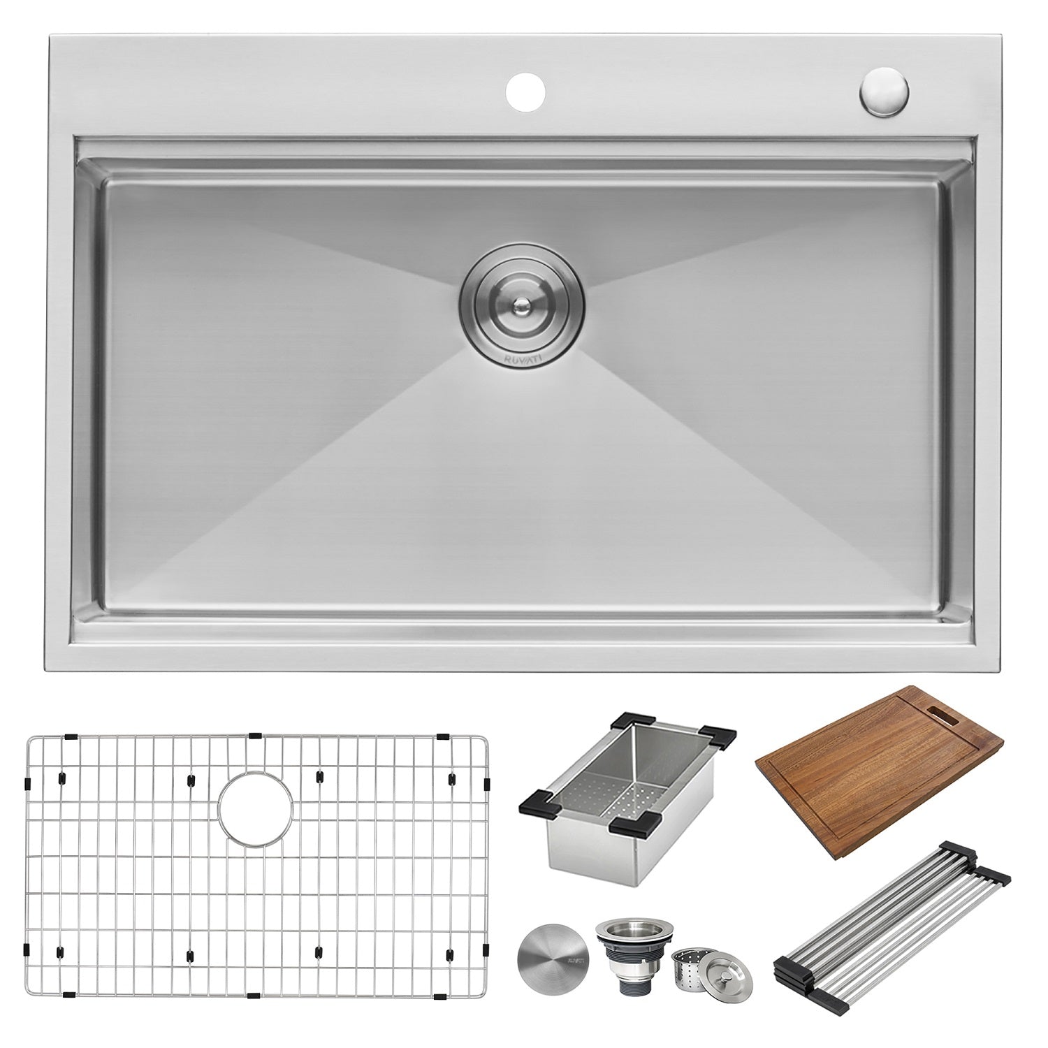 30 x 22 Drop in Kitchen Sink, Stainless Steel Sink, Drop in