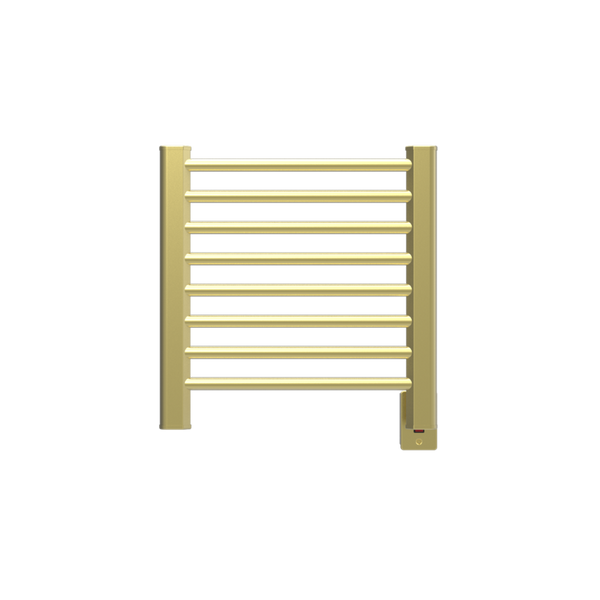 Sirio S-2121 Satin Brass Heated Towel Rack 21.375 x 23.375 - Tiles