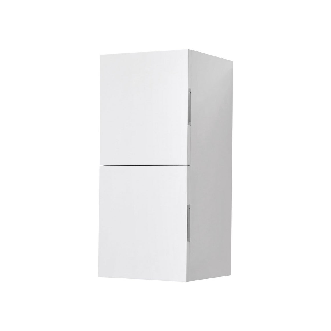 Bliss 12" Wide by 24" High Linen Side Cabinet With Two Doors in Gloss White Finish