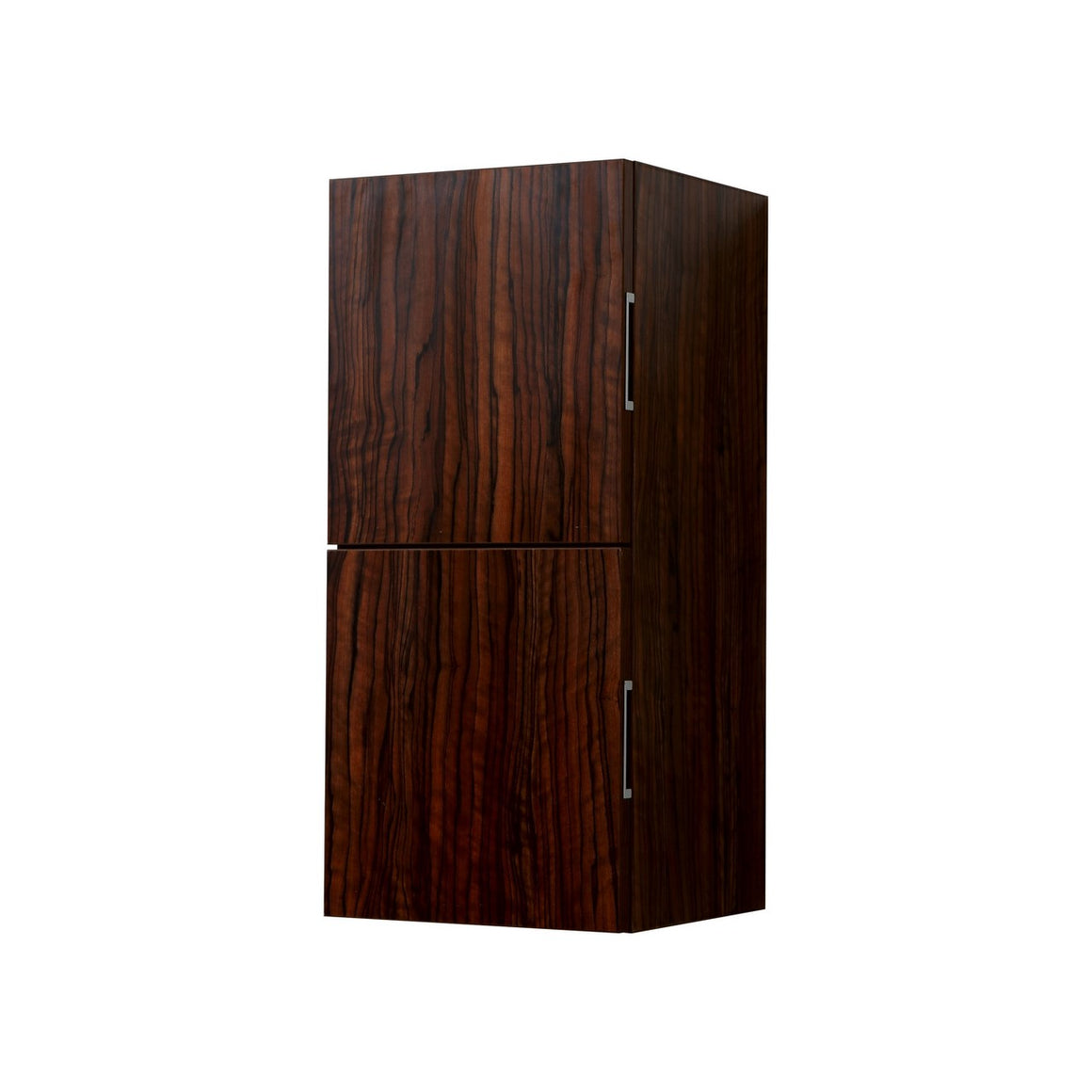 Bliss 12" Wide by 24" High Linen Side Cabinet With Two Doors in Walnut Finish