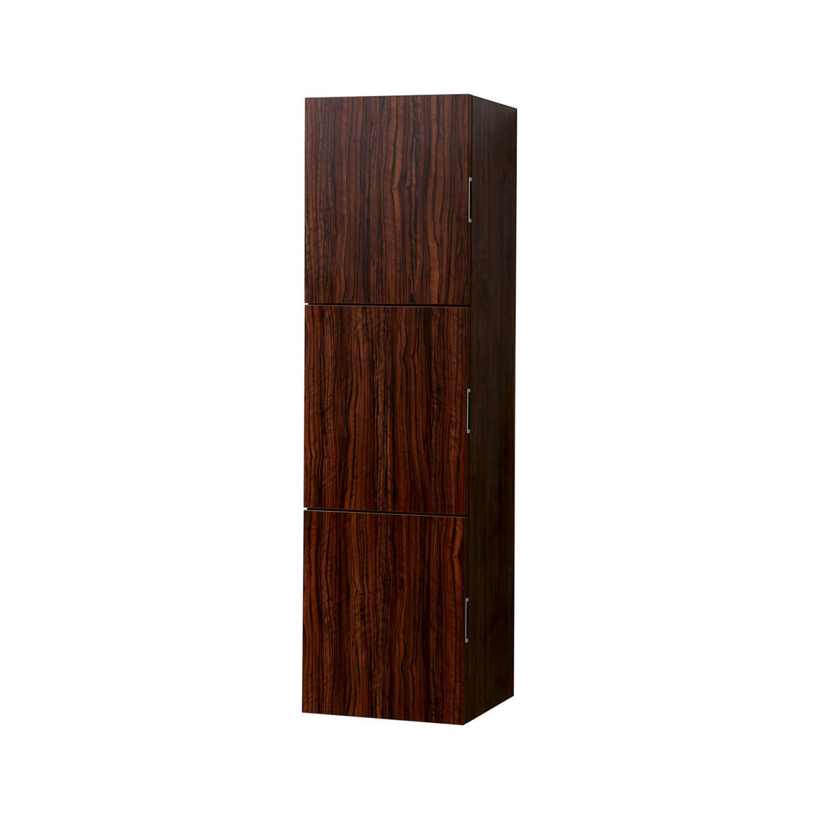 Bliss 18" Wide by 59" High Linen Side Cabinet With Three Doors in Walnut Finish