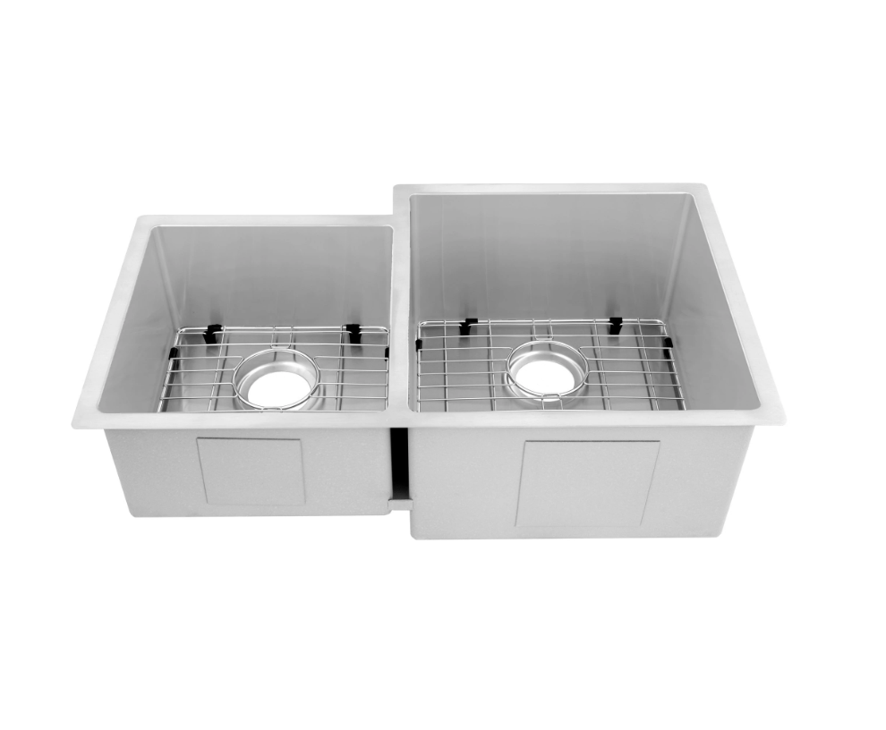 ZLINE 32" Jackson Undermount Double Bowl Kitchen Sink with Bottom Grid (SRDL-32)