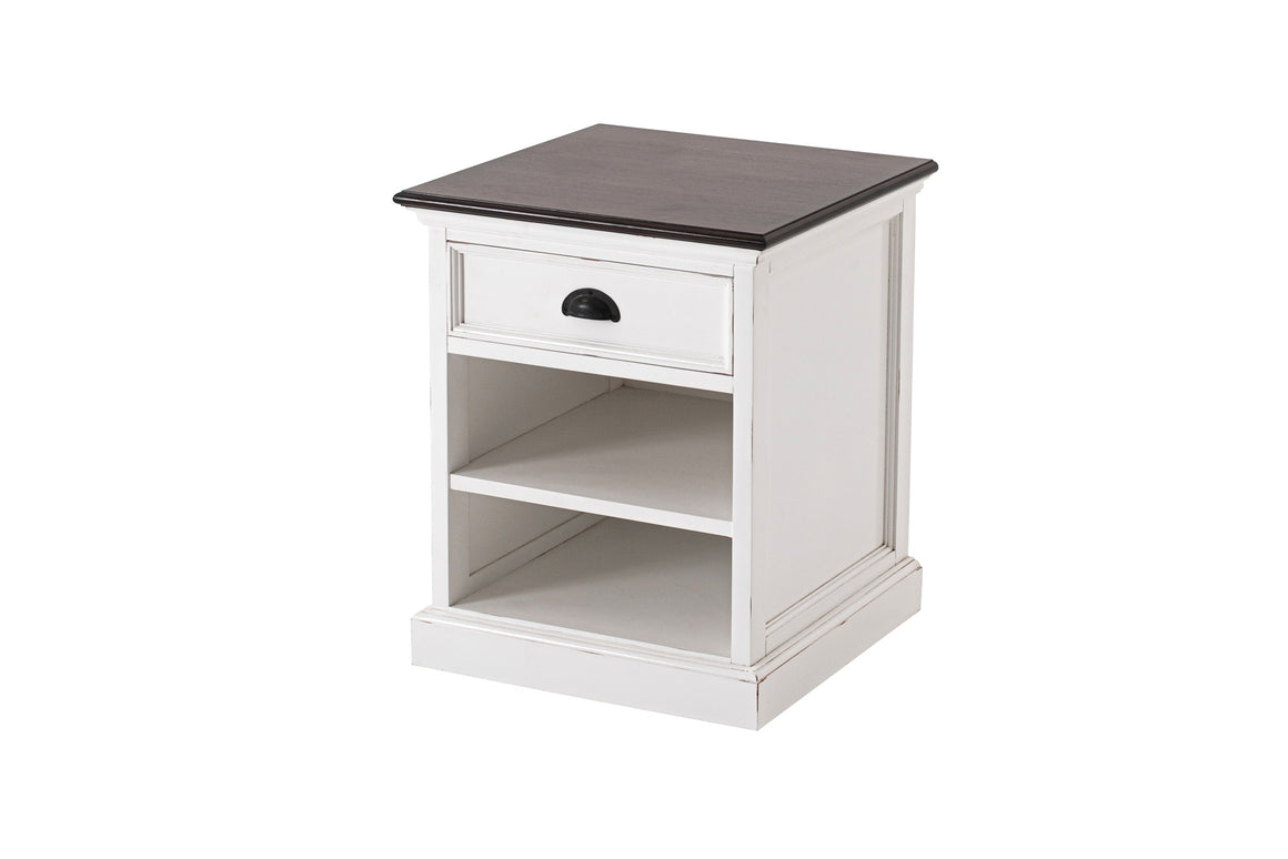 Halifax Accent Bedside Table with Shelves