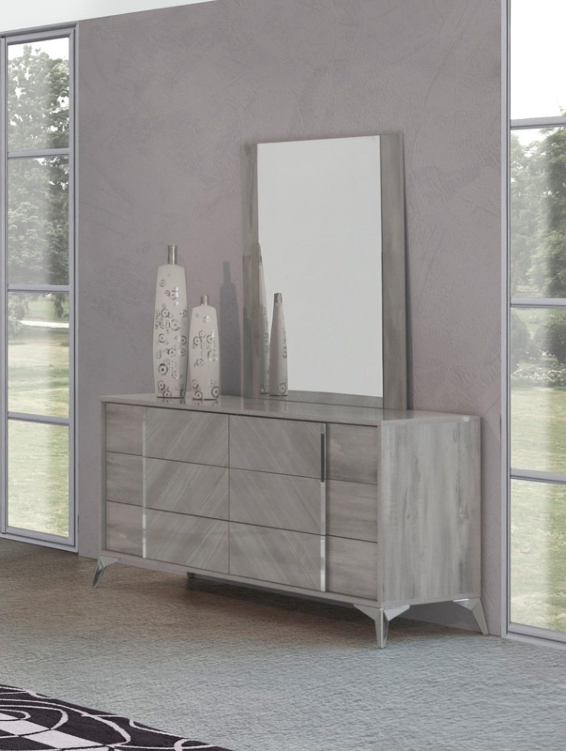 Nova Domus Alexa Italian Modern Grey Dresser