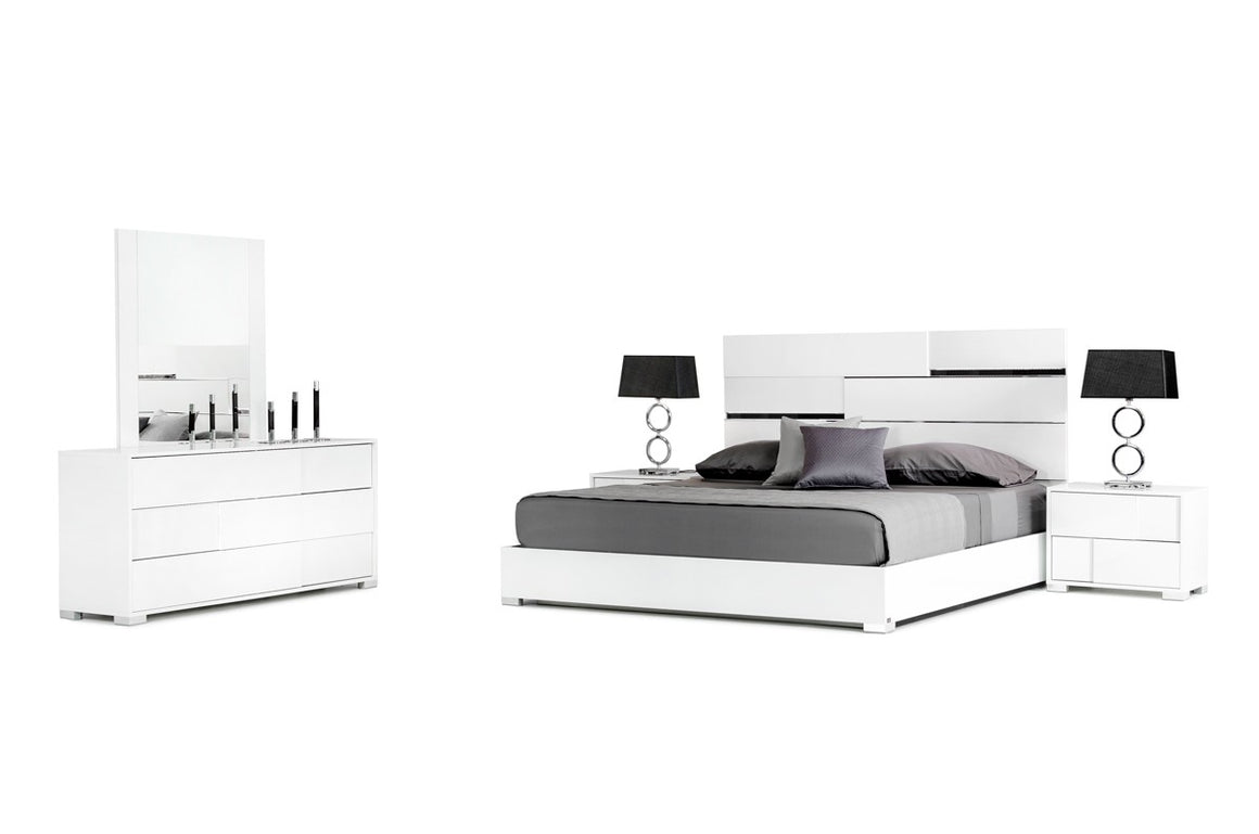 Modrest Ancona Italian Modern White Bed