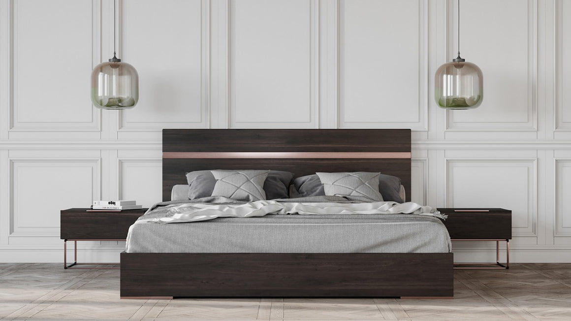 Nova Domus Benzon Italian Modern Dark Rovere Bedroom Set