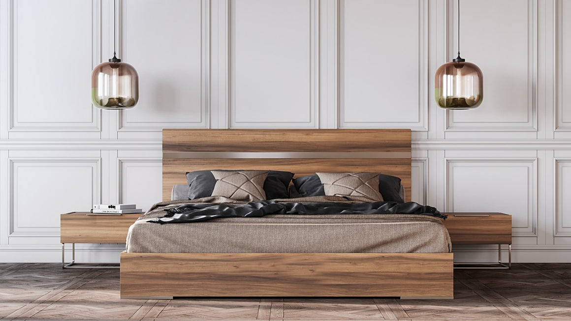 Nova Domus Lorenzo Italian Modern Walnut Bedroom Set