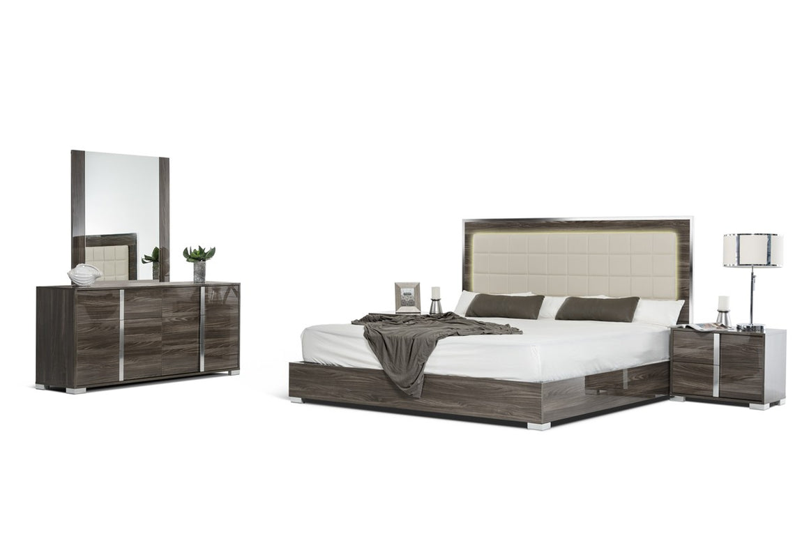 Modrest San Marino Modern Grey Bed