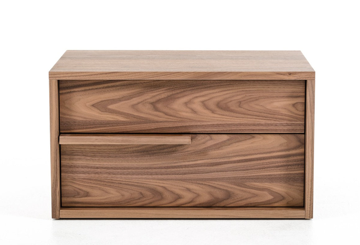 Modrest Beth Modern Walnut Nightstand