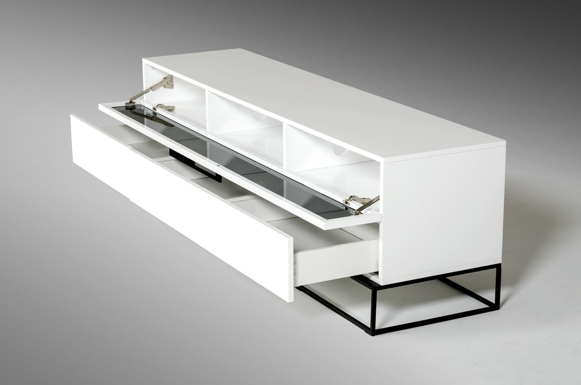 Modrest Colby Modern White & Black TV Stand