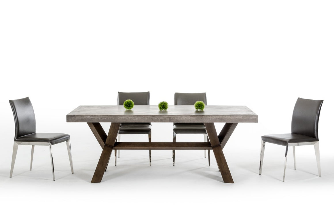 Modrest Urban Concrete Rectangular Dining Table