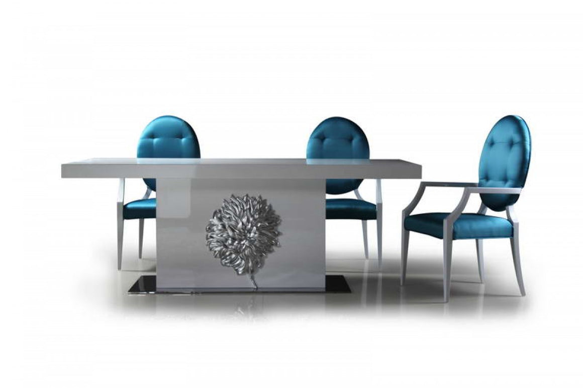 Versus Emma - White Lacquer Modern Dining Table