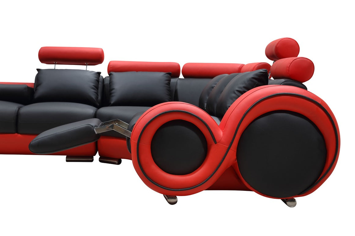 Modern Leather Sectional Sofa with Recliners