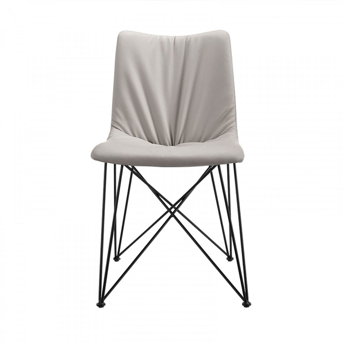 Naomi - Modern Grey Leatherette Dining Chair (Set of 2)