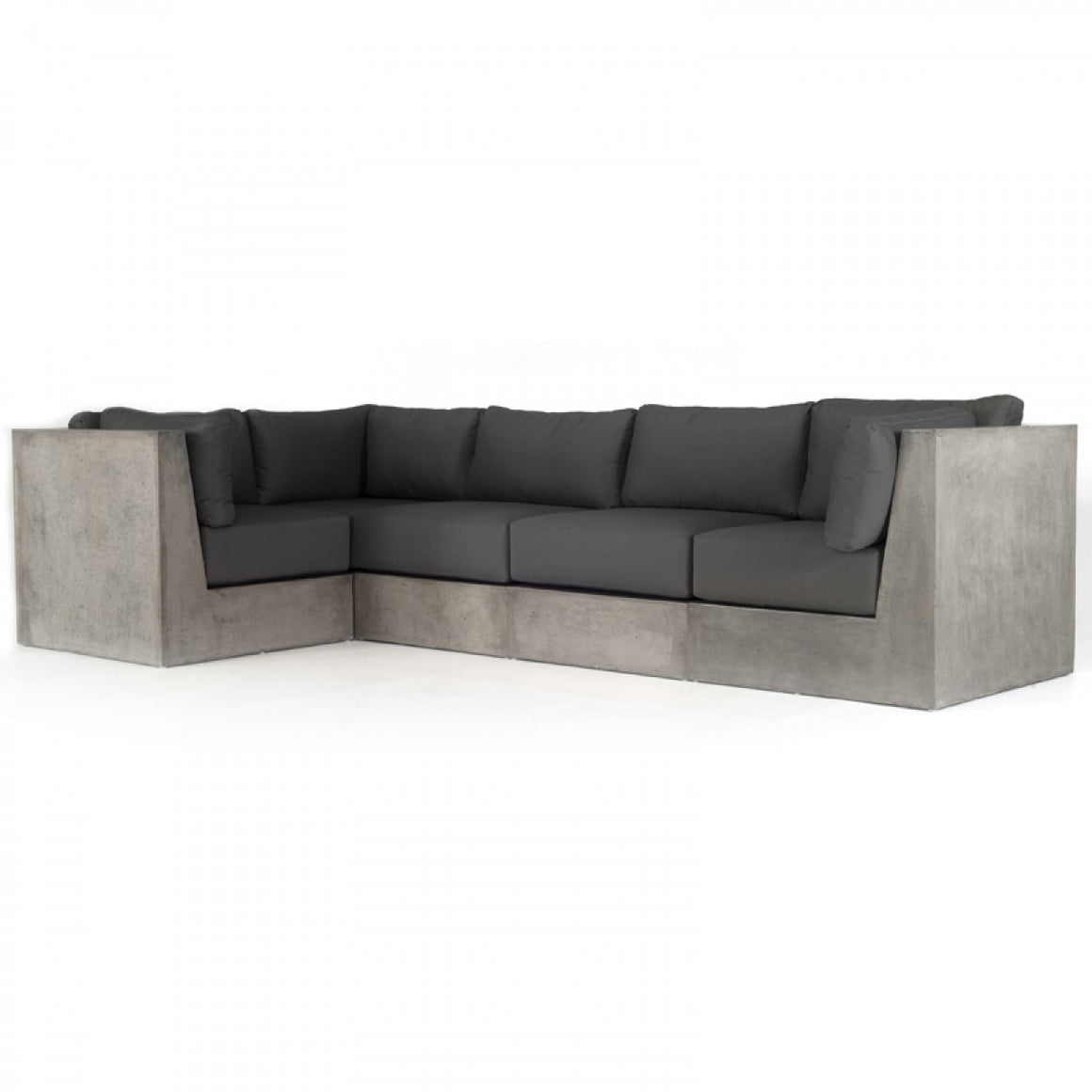 Modrest Indigo Contemporary Grey Concrete Sectional Sofa