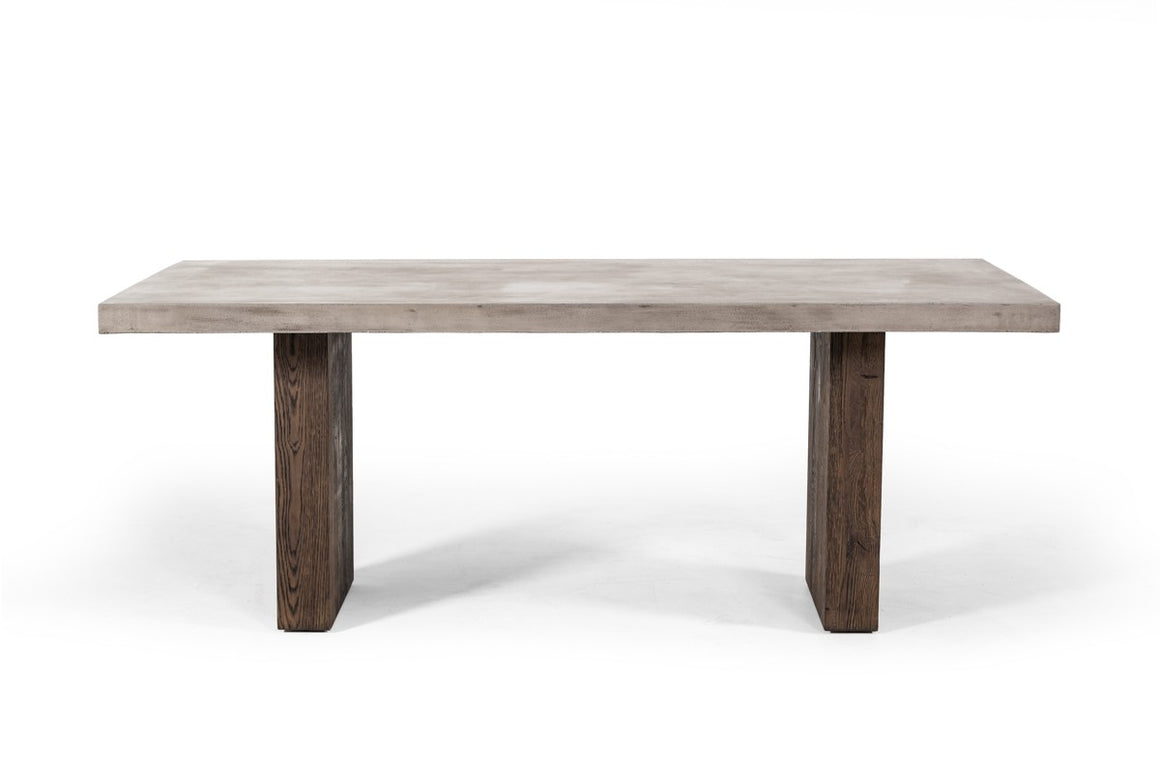 Modrest Rime Modern Concrete & Oak Dining Table