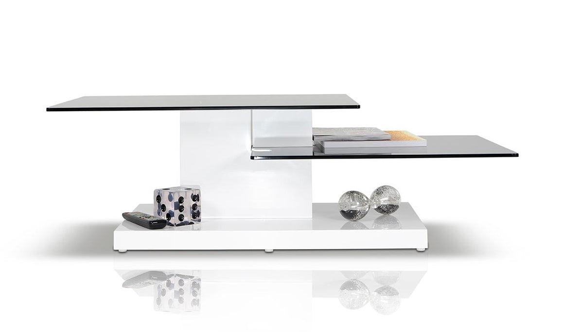 Modrest Dove - Contemporary White High Gloss Coffee Table