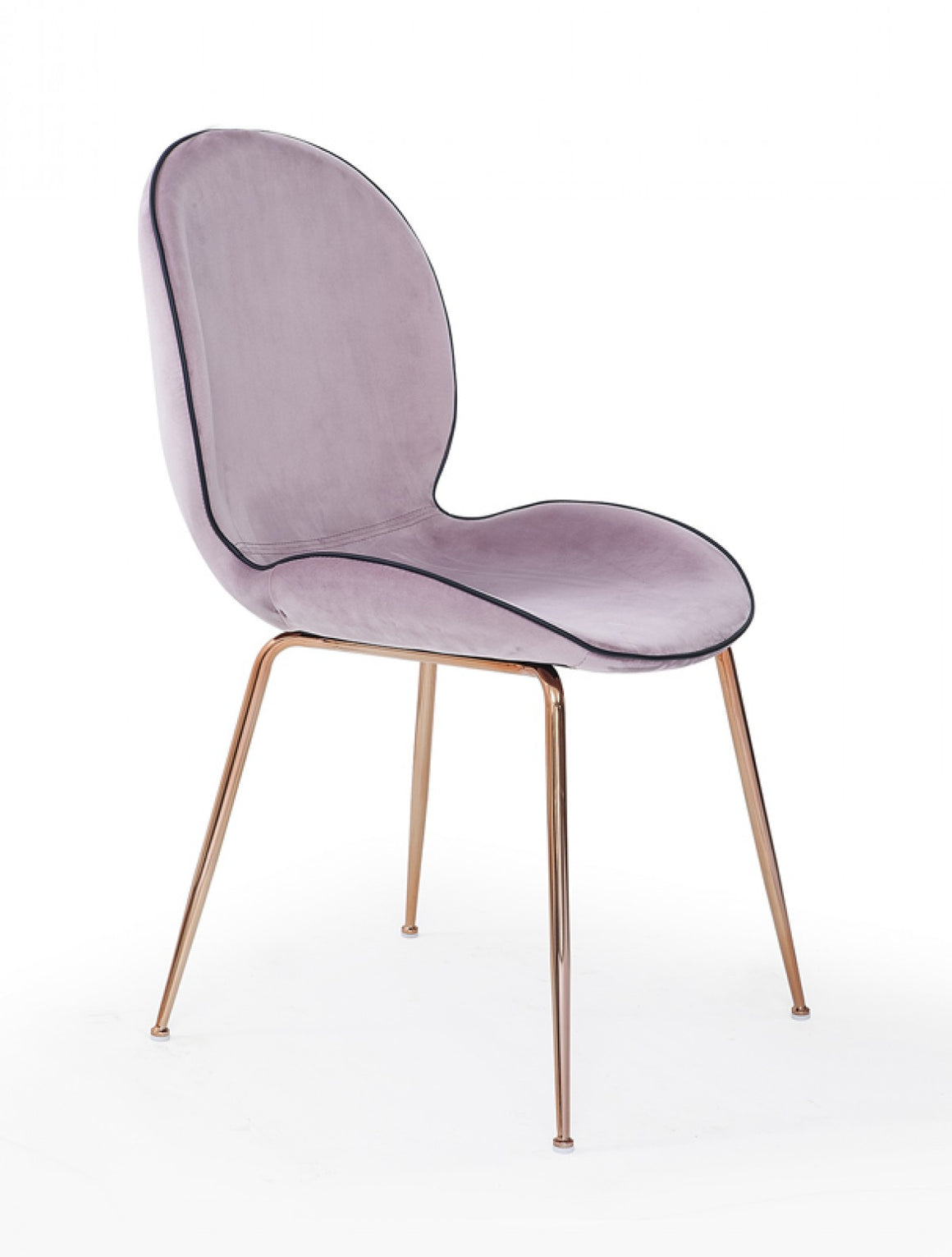 Modrest Wendy Modern Pink Velvet & Rosegold Dining Chair (Set of 2)