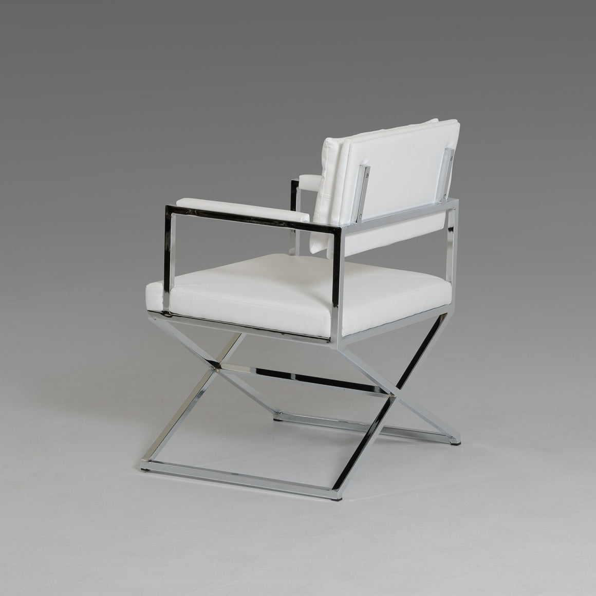 Modrest Cosme Modern White Leatherette Dining Armchair