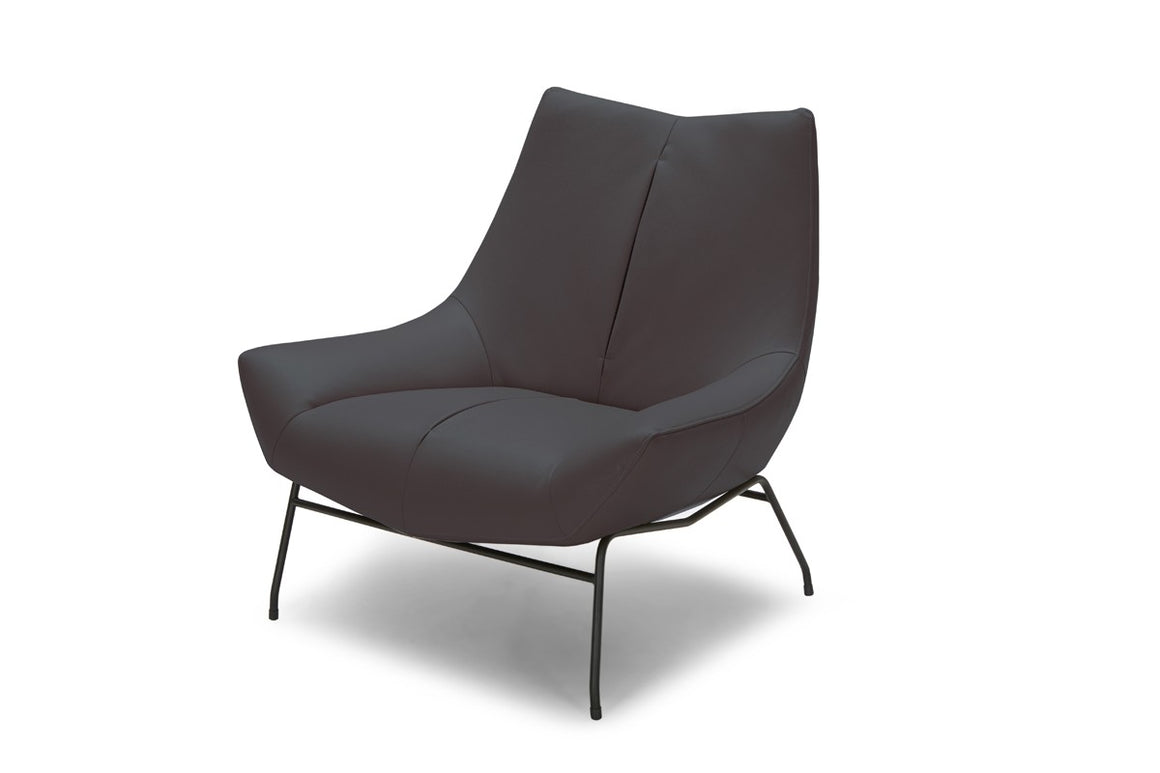 Divani Casa Colt Modern Grey Eco-Leather Accent Chair