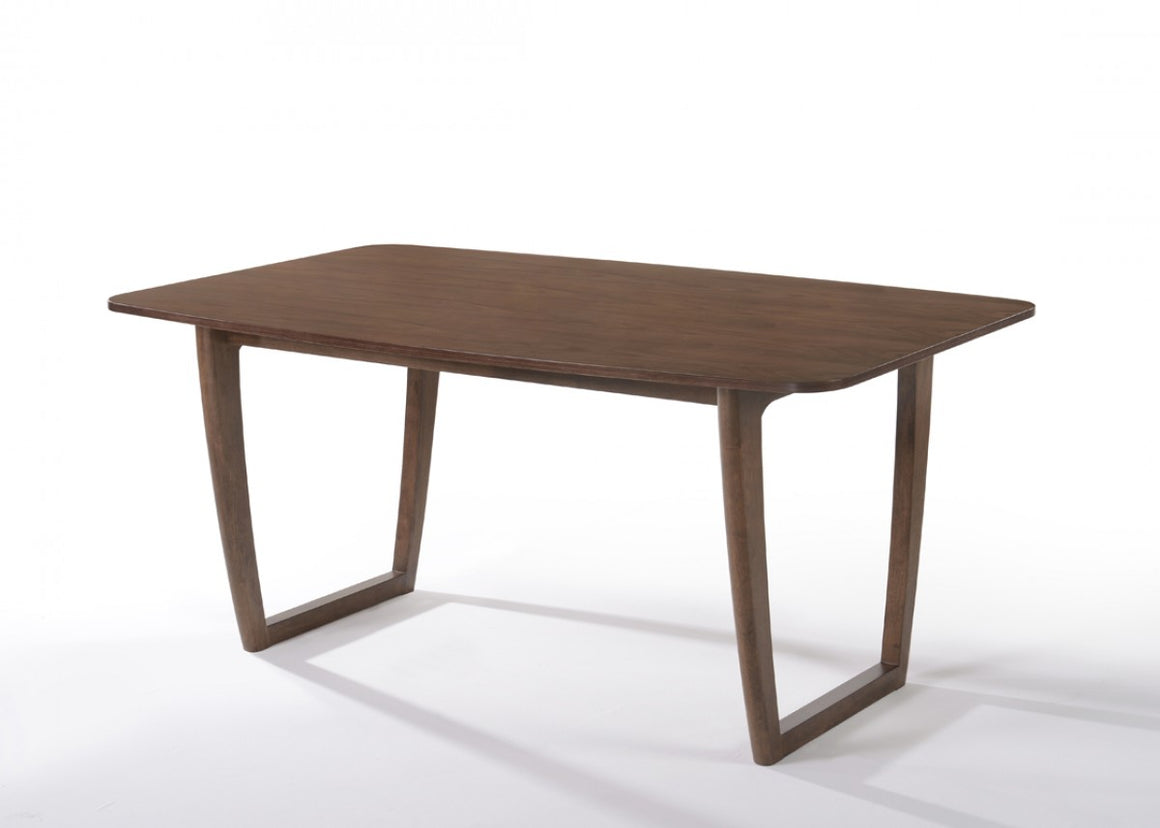 Modrest Jordan Modern Walnut & Grey Dining Set