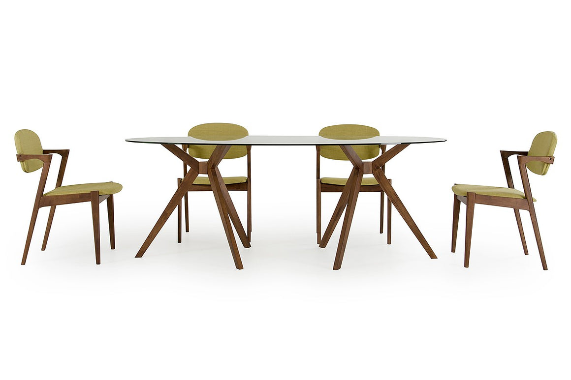 Modrest Skylar Modern Glass Oval Dining Table