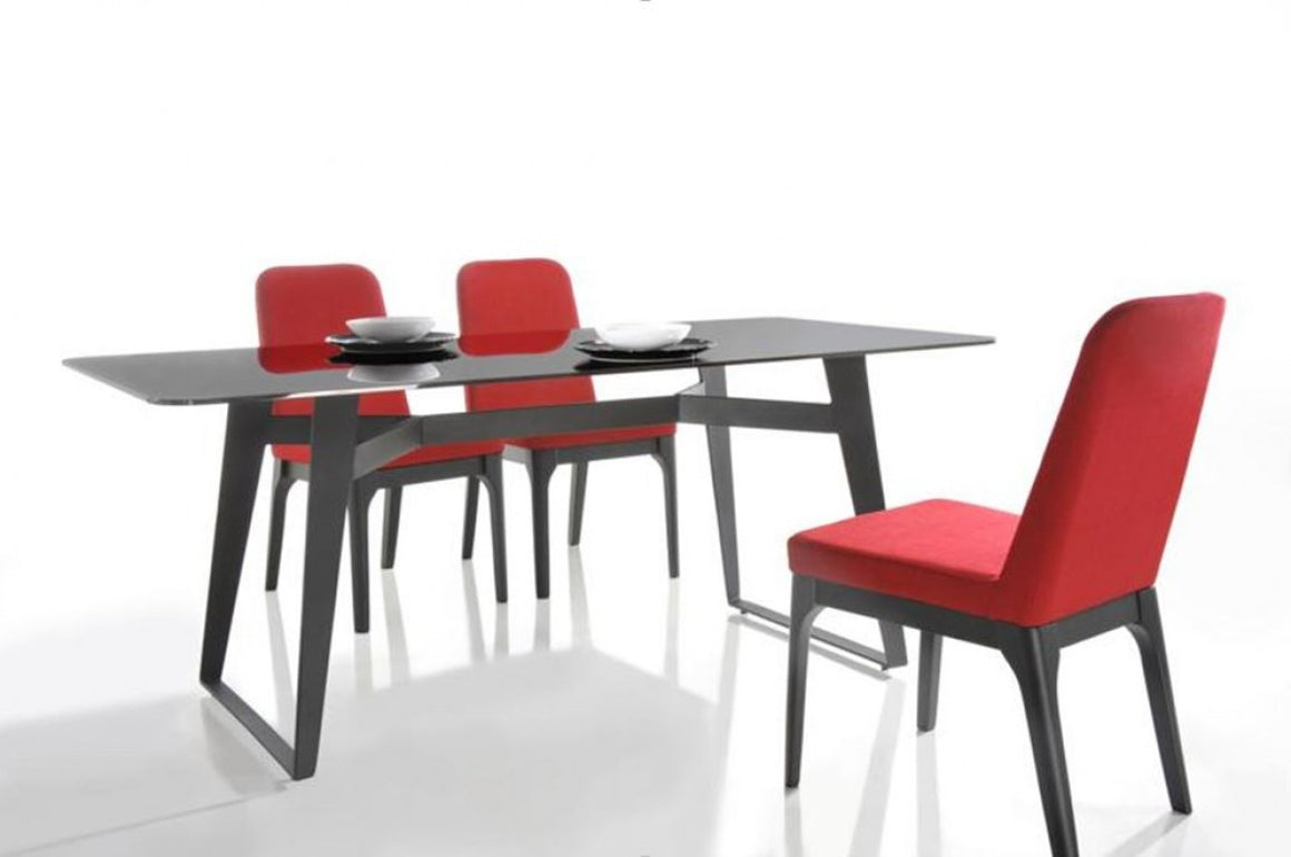 Modrest Comet Modern Red Fabric Dining Chair (Set of 2)