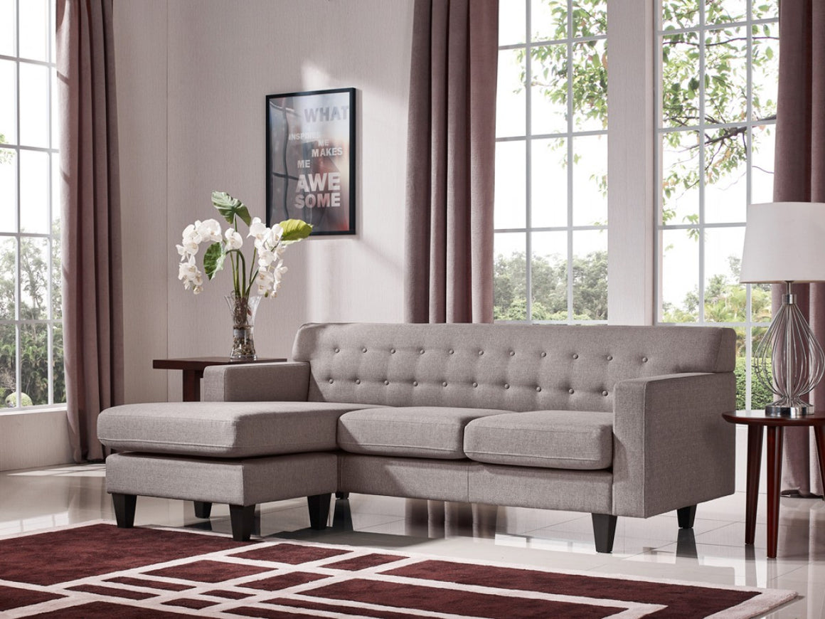 Divani Casa Tawny Modern Fabric Sofa & Ottoman Set