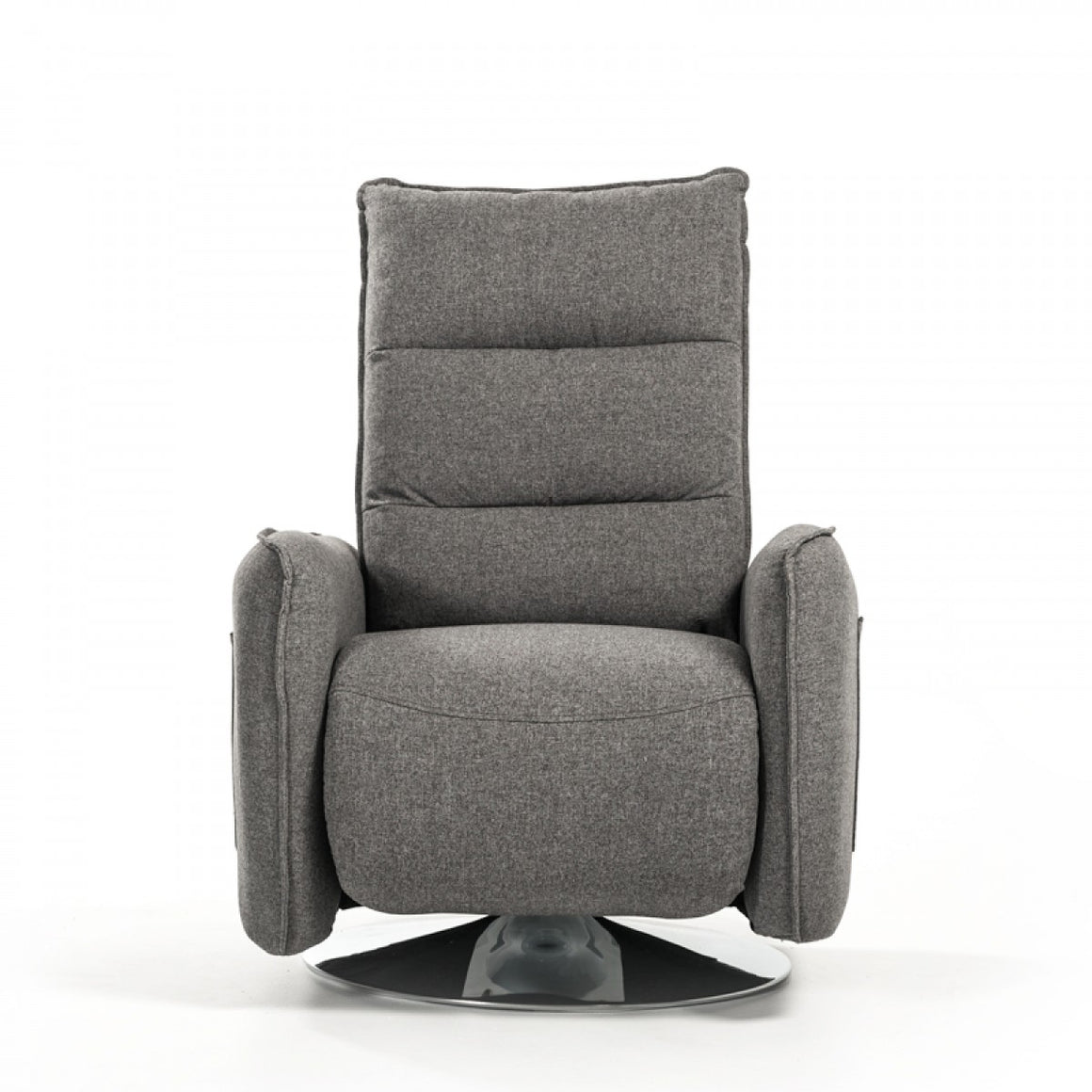 Divani Casa Fairfax Modern Grey Fabric Recliner Chair