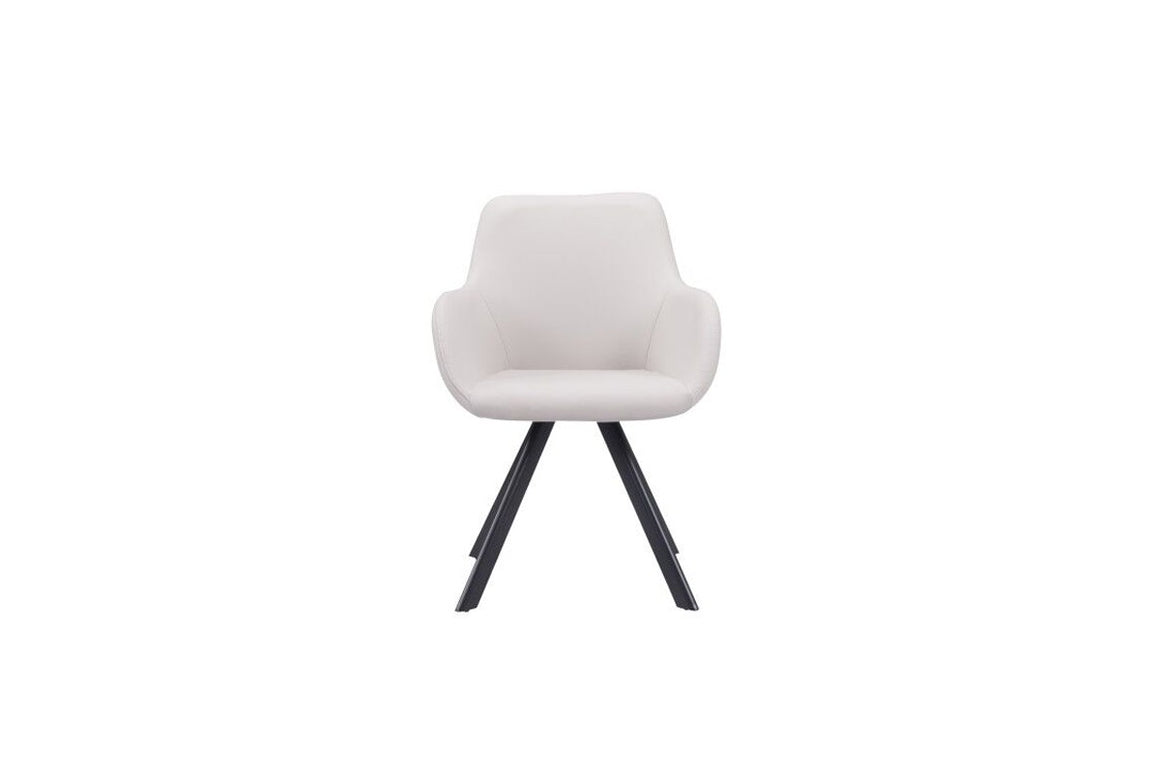 Modrest Kent Modern Grey Leatherette Dining Chair (Set of 2)