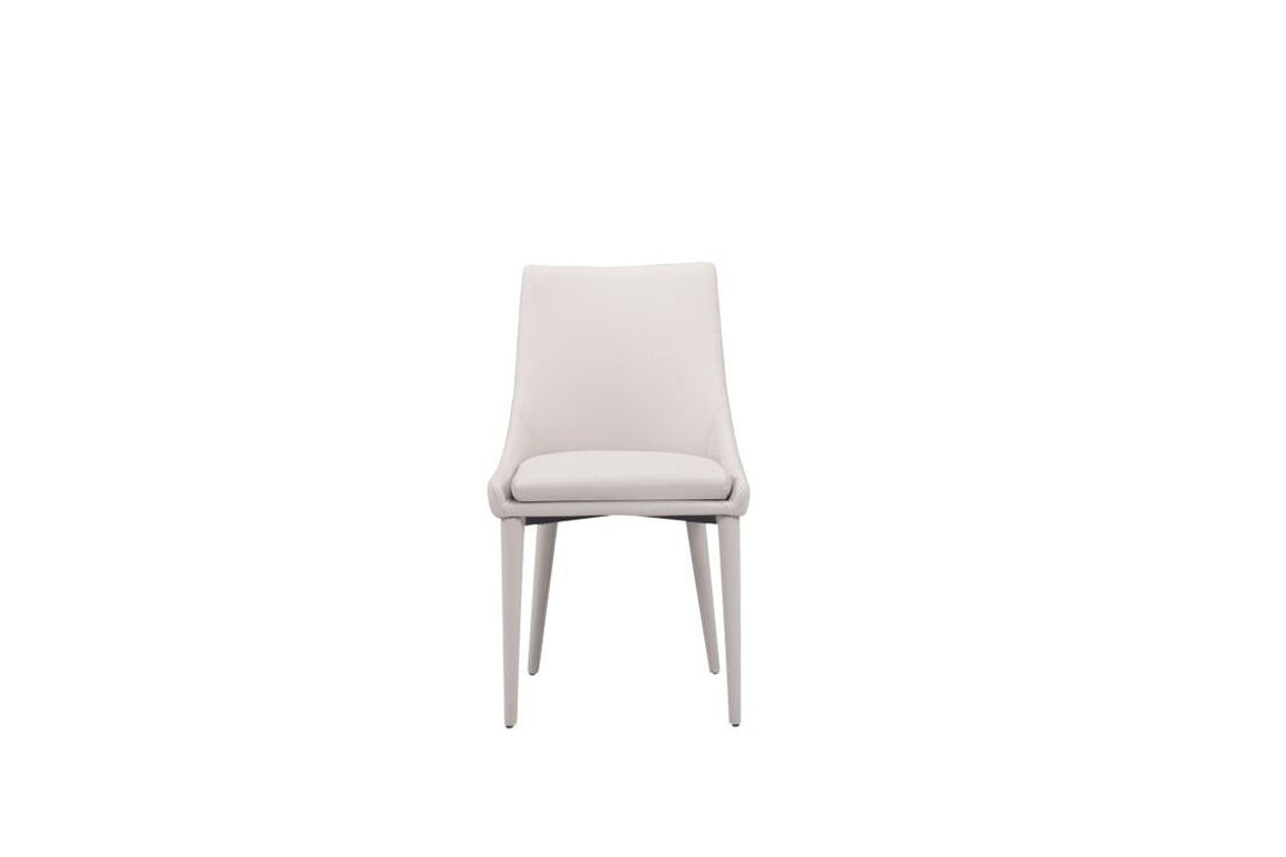 Modrest Lane Modern Grey Leatherette Dining Chair (Set of 2)