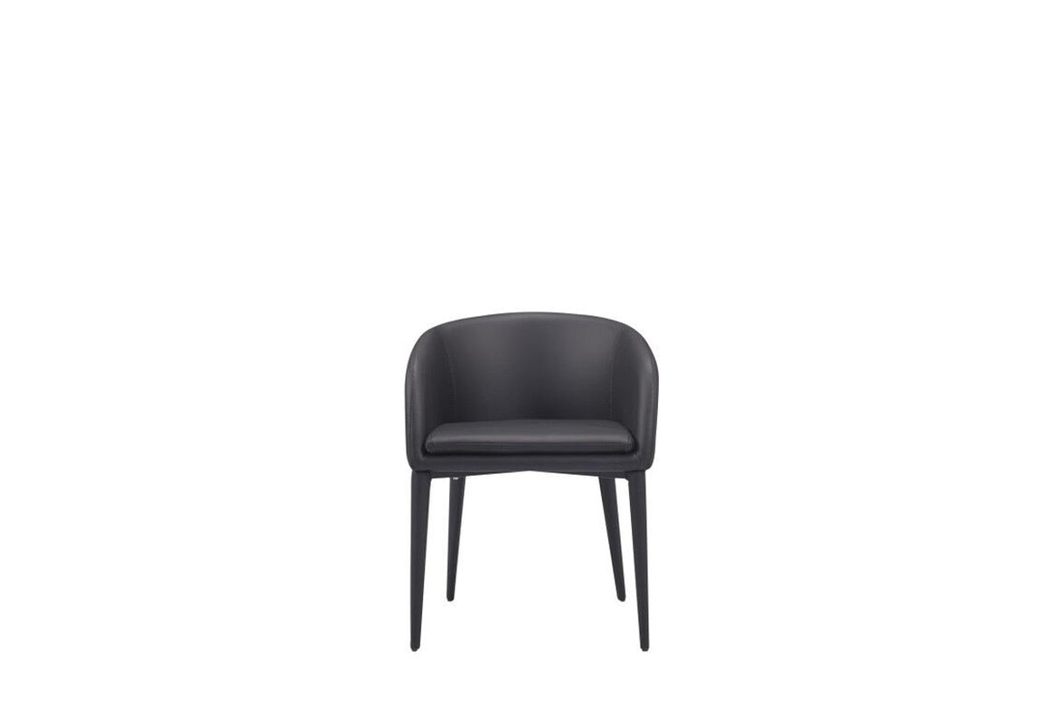 Modrest Cavill Modern Black Leatherette Dining Chair