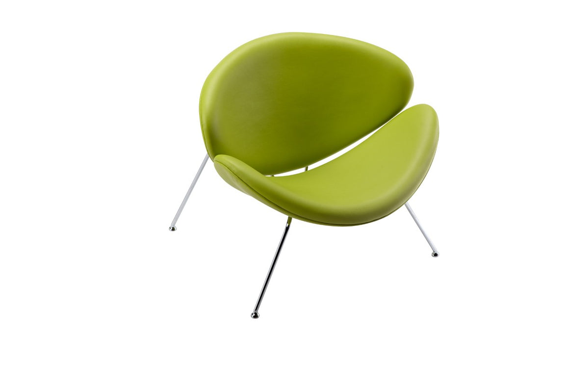 Modrest Anais Contemporary Green Leatherette Accent Chair