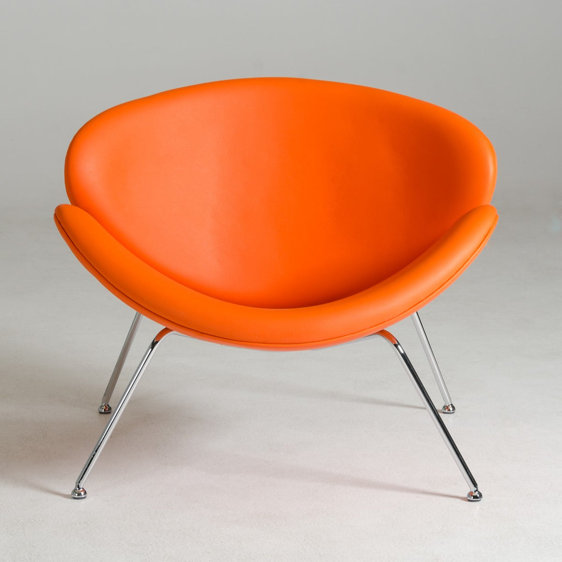 Modrest Anais Contemporary Orange Leatherette Accent Chair