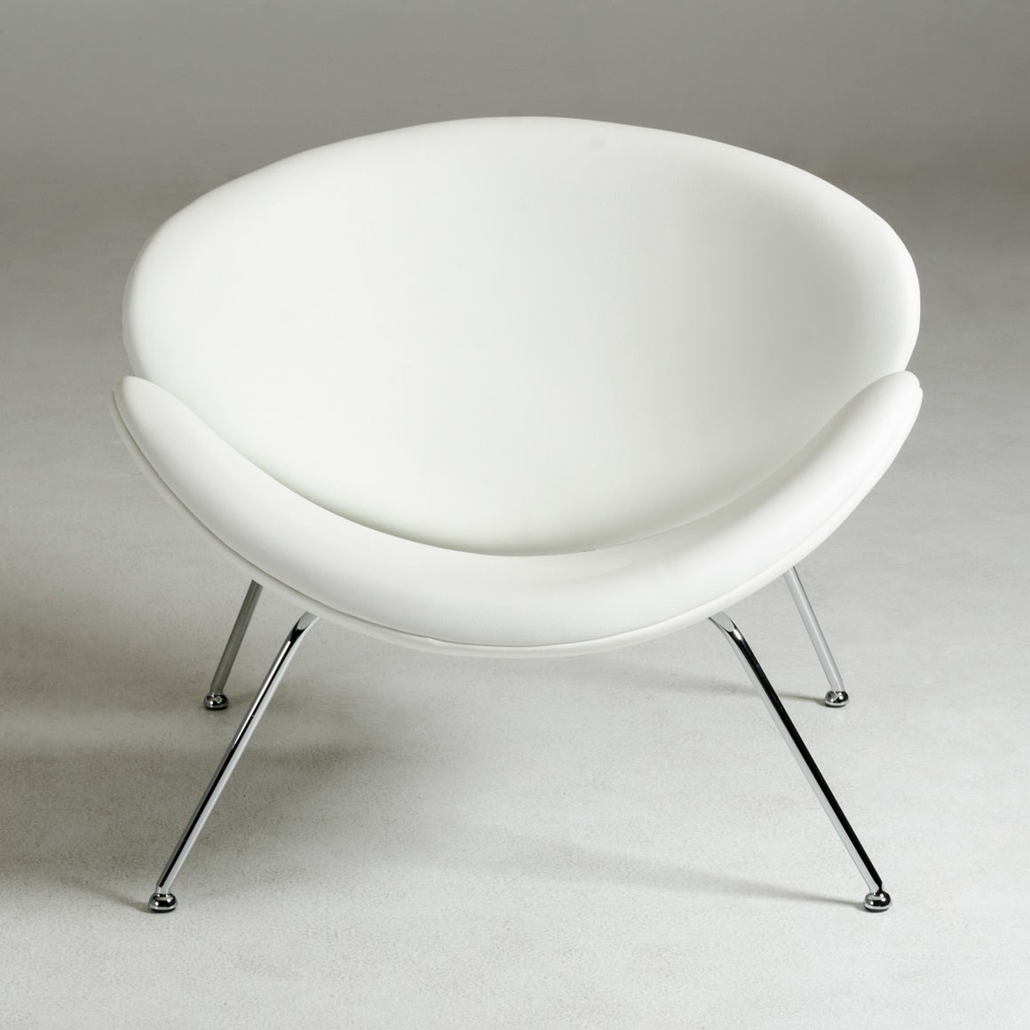 Modrest Anais Contemporary White Leatherette Accent Chair