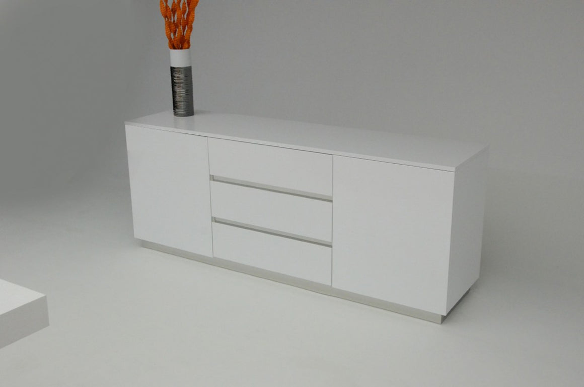 A&X Skyline White Lacquer Buffet