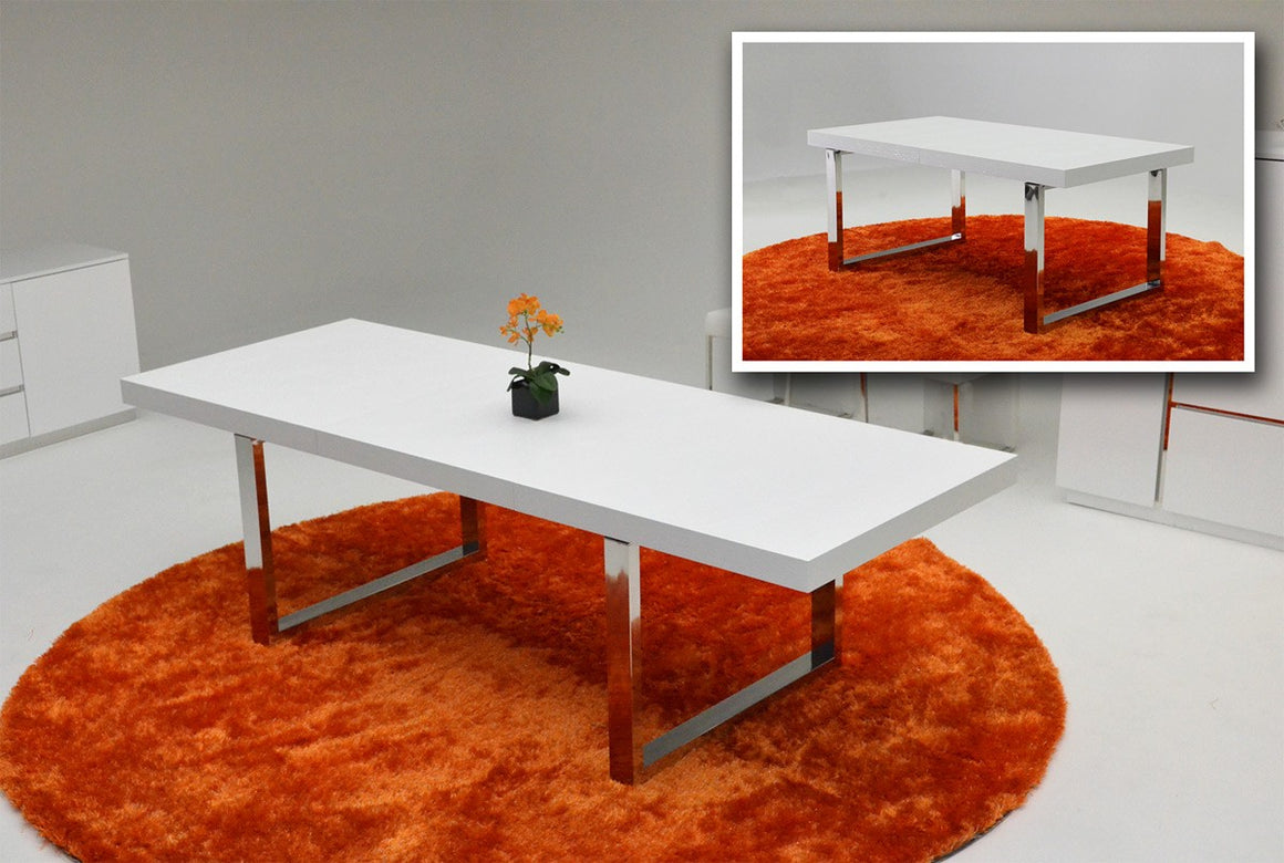 Skyline Extendable White Dining Table