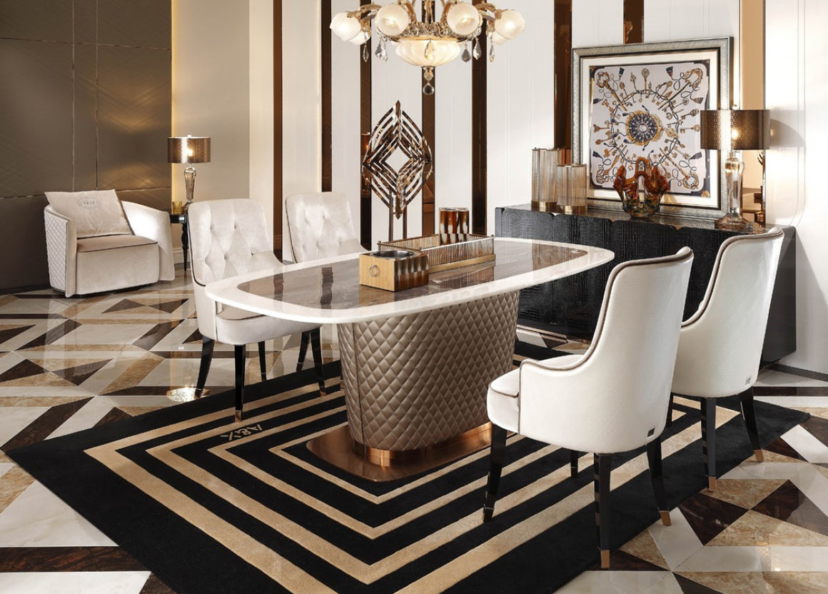 A&X Larissa Modern White Fabric Dining Chair