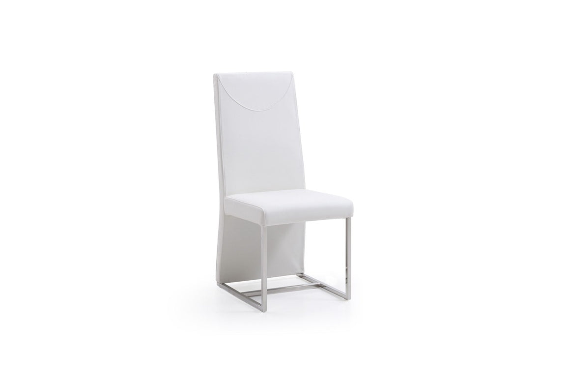 Modrest Vanessa Modern White Leatherette Dining Chair (Set of 2)