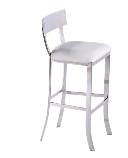 Modrest Tower Modern White Leatherette Bar Stool