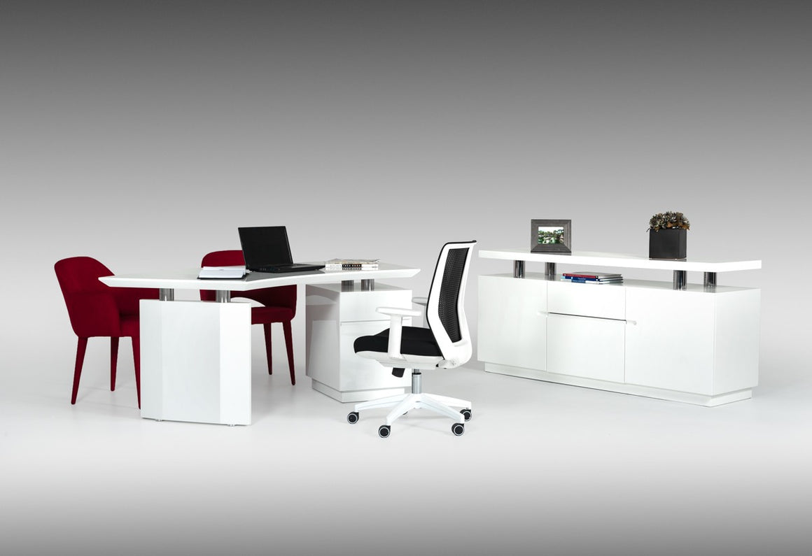 Modrest Stanford Modern White Office Desk