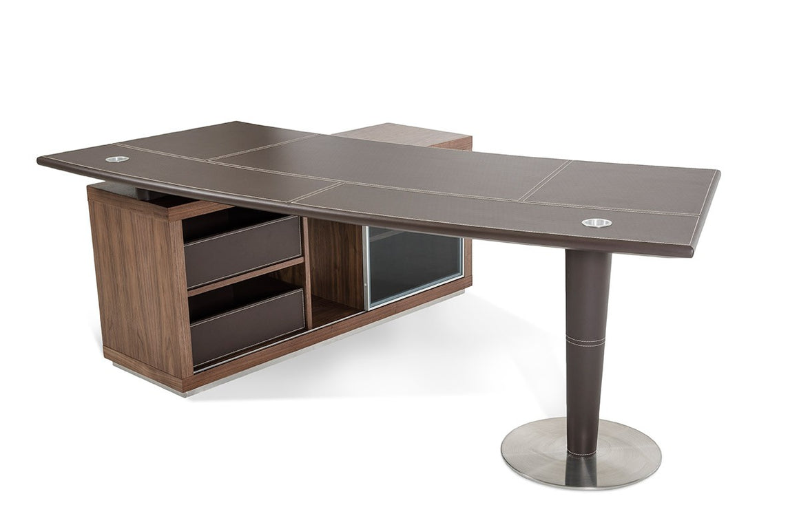Modrest Lincoln - Modern Office Desk and Side Storage Cabinet