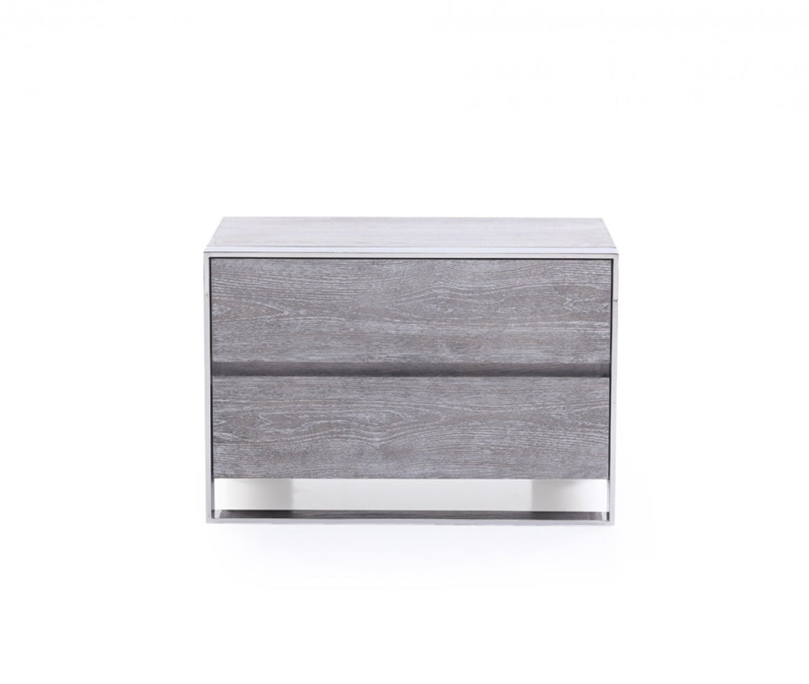 Modrest Arlene Modern Grey Elm Nightstand