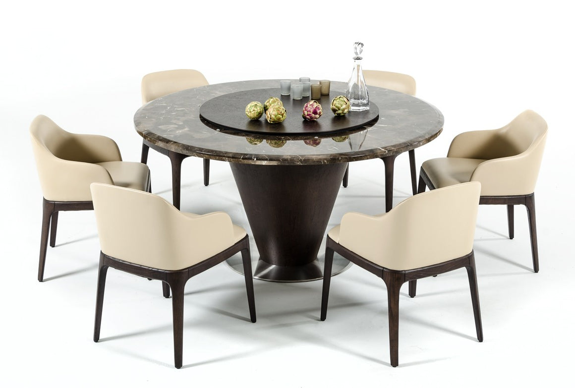 Modrest Margot - Modern Cream Eco-Leather Dining Chair