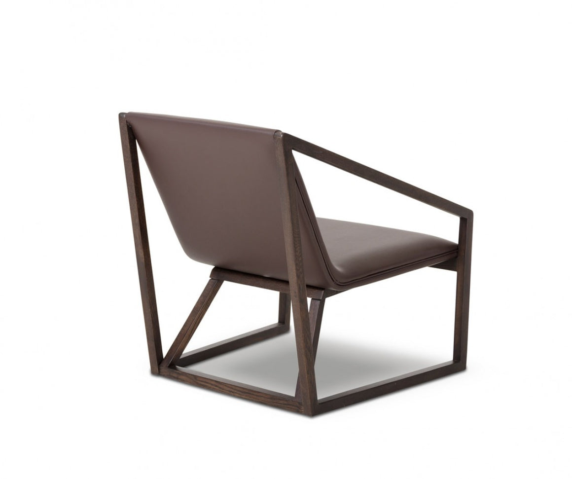 Divani Casa Taranto - Modern Brown Eco-Leather Lounge Chair