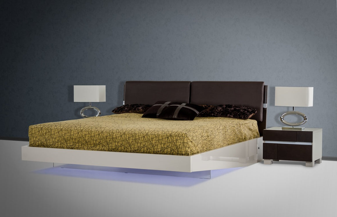 Modrest Anzio - Contemporary Floating Bed With LED Lights