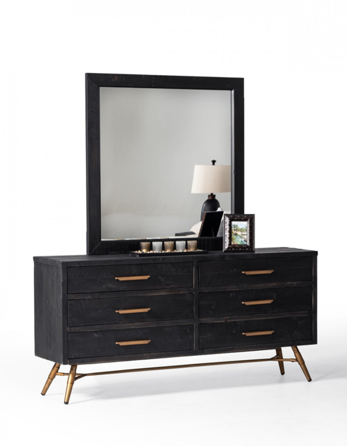 Modrest Tabitha Modern Dark Brown Recycled Pine Dresser