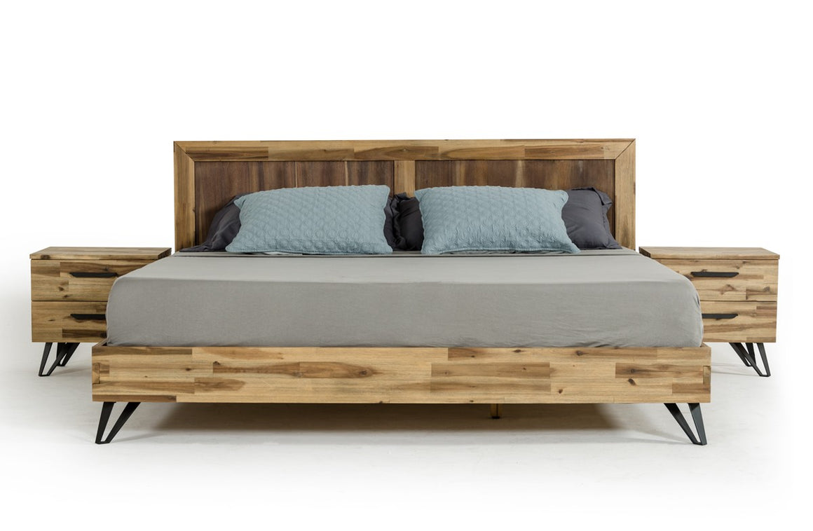 Modrest Sala Modern Light Wood Bed